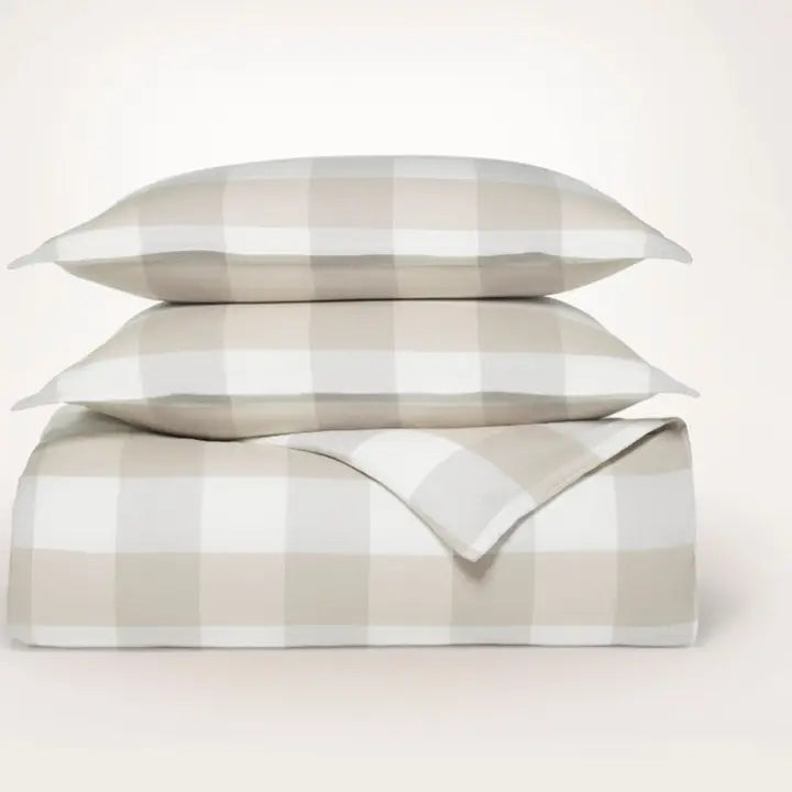 Flannel Buffalo Check Duvet Set