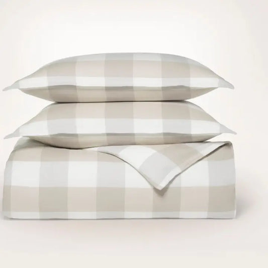 Flannel Buffalo Check Duvet Set